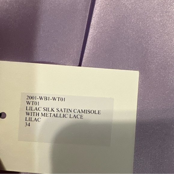 Brand New With Tags Anais Jourden Silk Lavender Lace Trim Cami Top. - Picture 4 of 6